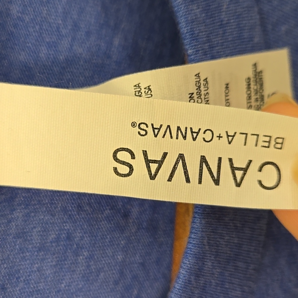 Bella Canvas Blue Tee with White Graphic - Picture 3 of 5